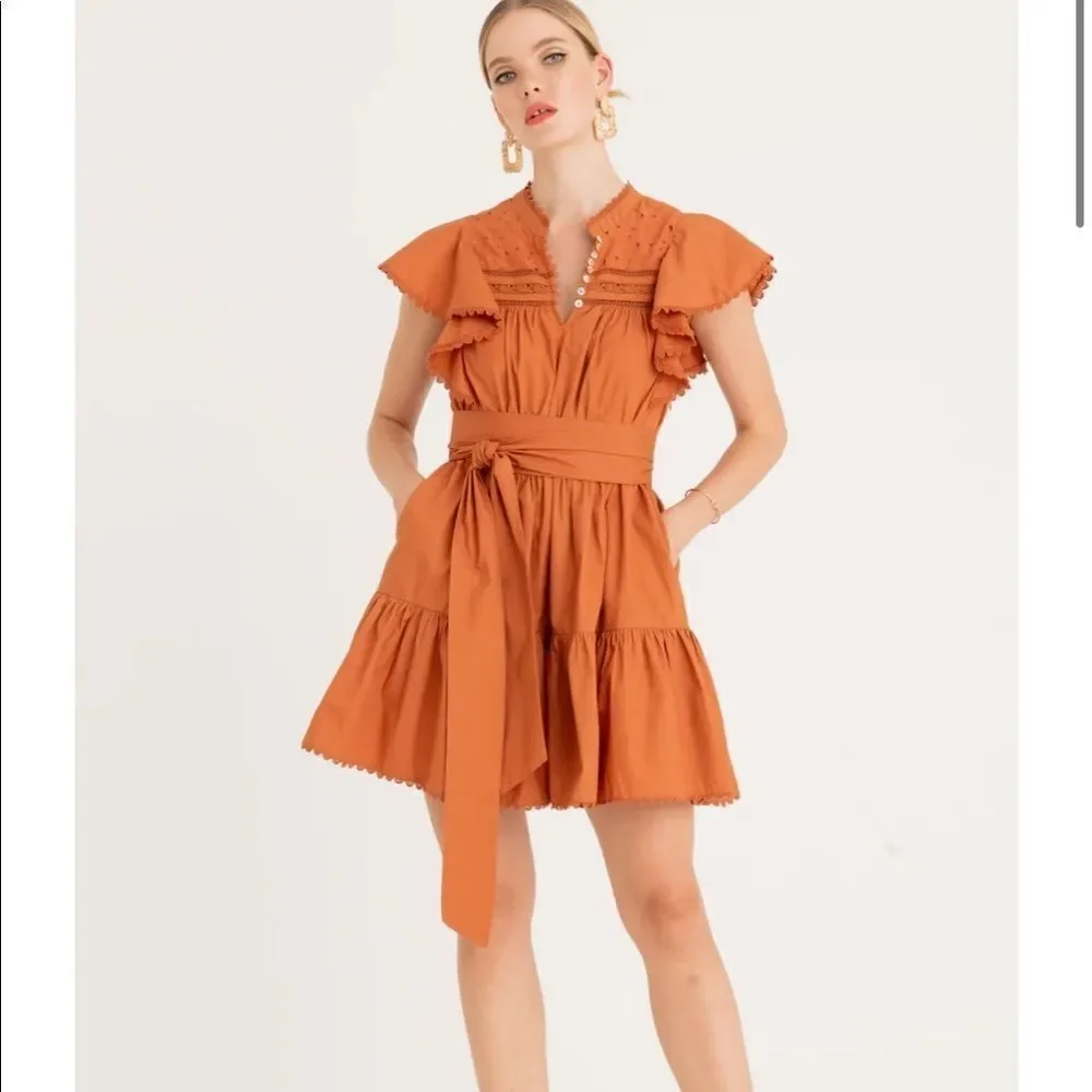 Secret mission bartolina dusty orange dress